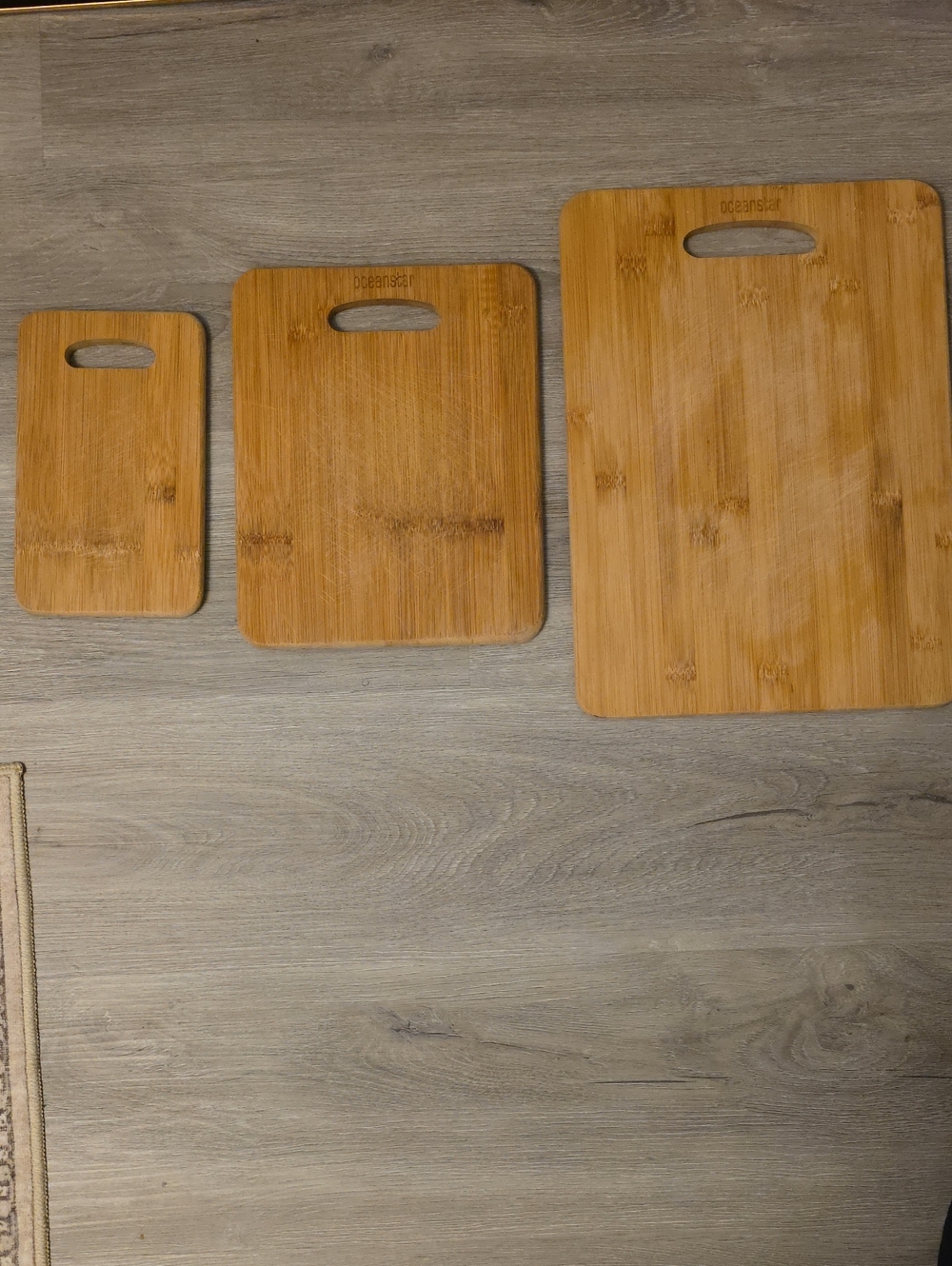Bamboo Cutting Board Set - 3-Piece Natural Wood Boards